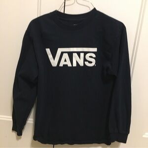 Vans men’s size small navy logo long sleeved shirt